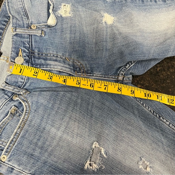 Banana Republic Light Blue Straight Cropped Distressed Womens Denim Jeans Pants - Picture 10 of 13